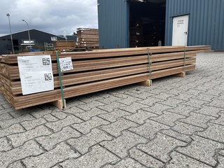 Ca. 208x Guyana Teak Planken Geschaafd, 16x90mm, lengte 30/150cm, 144/